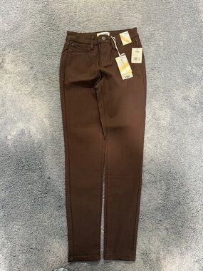 NWT YMI Womens Size Medium Clove Brown Super Stretch Mid Rise Skinny Jeans
